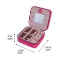 thumbnail image 2 of HongHeng Portable Jewelry Box with Mirror Travel Ring Necklace Earrings Jewelry Storage Box, 2 of 3