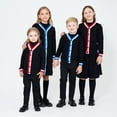 thumbnail image 3 of AP-cárdigan a rayas para niños y niñas, conjunto de dos tonos con cuello en v, ropa a juego para la familia, moda informal de algodón, vestido superior, 3 of 4