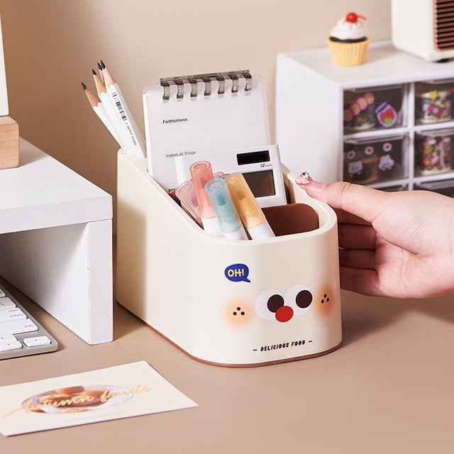 Aursykel Boîte de Rangement Multifonctionnelle de Bureau avec Quatre Compartiments pour Maison Bureau Costume pour Organiser à Distance Cosmétiques et Fournitures Organisateur Compact en Plastique 7.17 Po