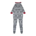 thumbnail image 2 of BONIXOOM Christmas Pajamas For Family Silk Pajamas For Women Loungewear None Long Sleeve Printed Jumpsuit Gray M, 2 of 7