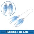thumbnail image 5 of Unique Bargains Metal Faux Rhinestone Faux Diamond Car Rear View Mirror Pendant Accessories Car Hanging Ornament Assorted Color Light Blue, 5 of 6