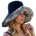thumbnail image 3 of XINPING Women's Reversible Floral Sun Bucket Hat, Wide Brim UV Protection Beach Vacation Hat with Floral Print , Breathable for Summer and Outdoor Travel, Beach, Hiking & Pool, 3 of 5