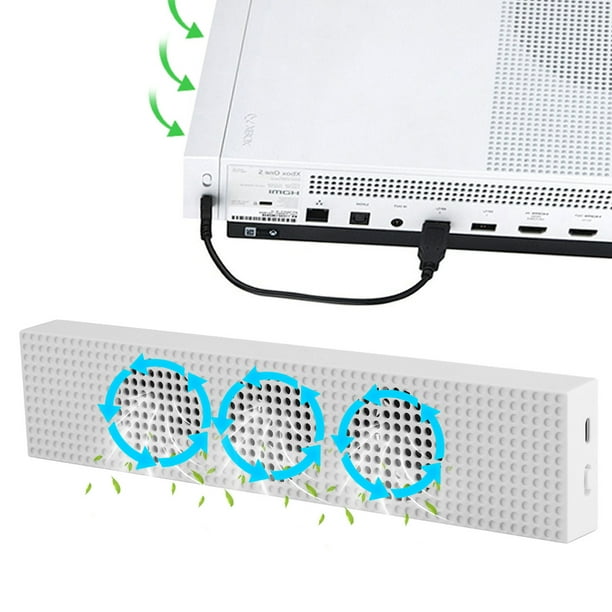External Turbo USB Cooling Fan Cooler 3Fan White for Xbox One S