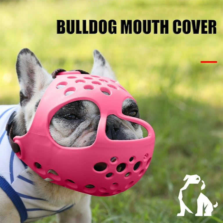 OAVQHLG3B Dog Muzzle,Short-Billed Dog Muzzle,Short Rubber Muzzle,Anti-Eating  Anti-Bite Muzzle Breathable