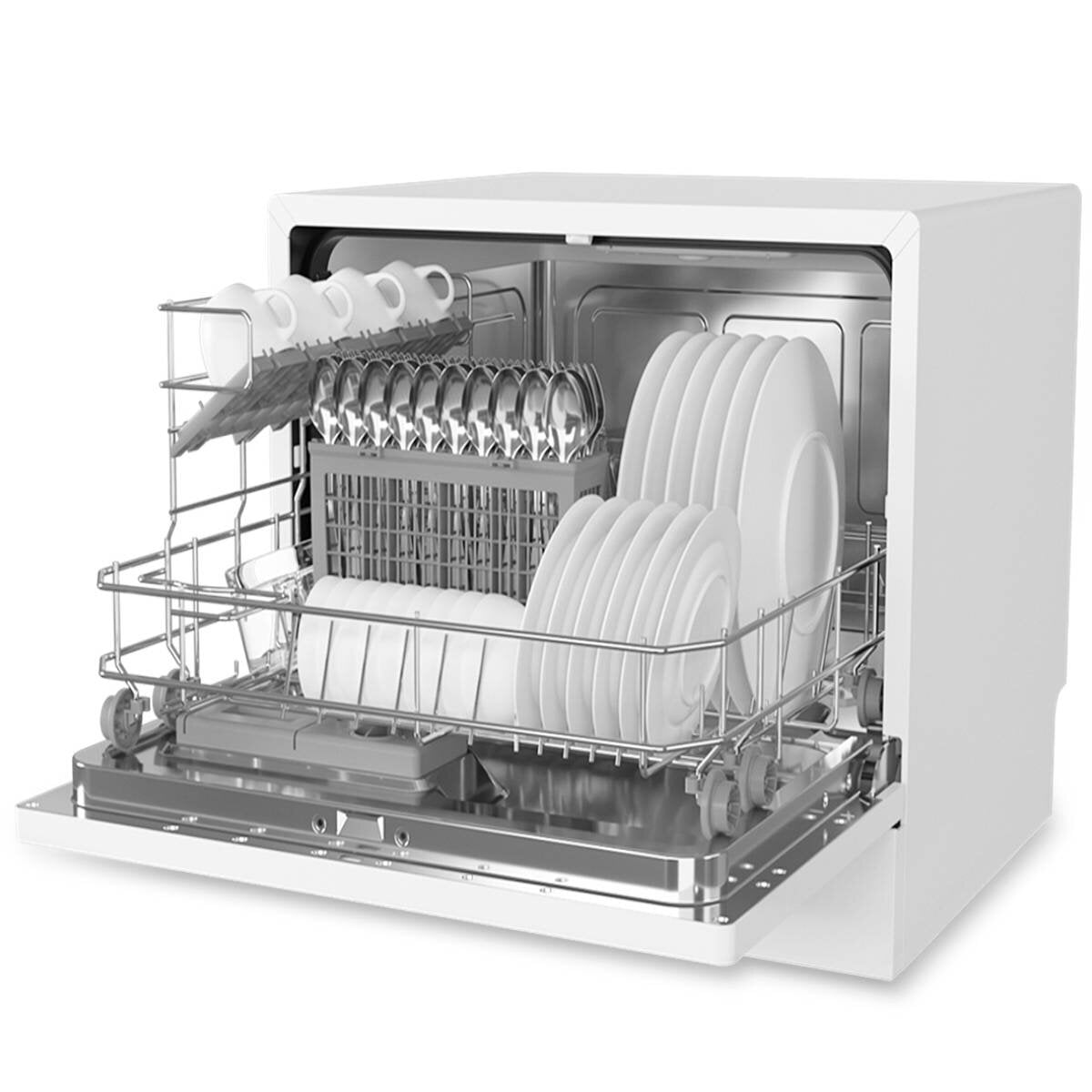 Countertop Dishwasher, Portable Dishwasher Cleaner with 6 Place