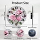 thumbnail image 2 of Reloj de pared redondo decorativo de 30 cm con diseño de rosas y mariposas, funciona con pilas, silencioso y sin tictac., 2 of 9