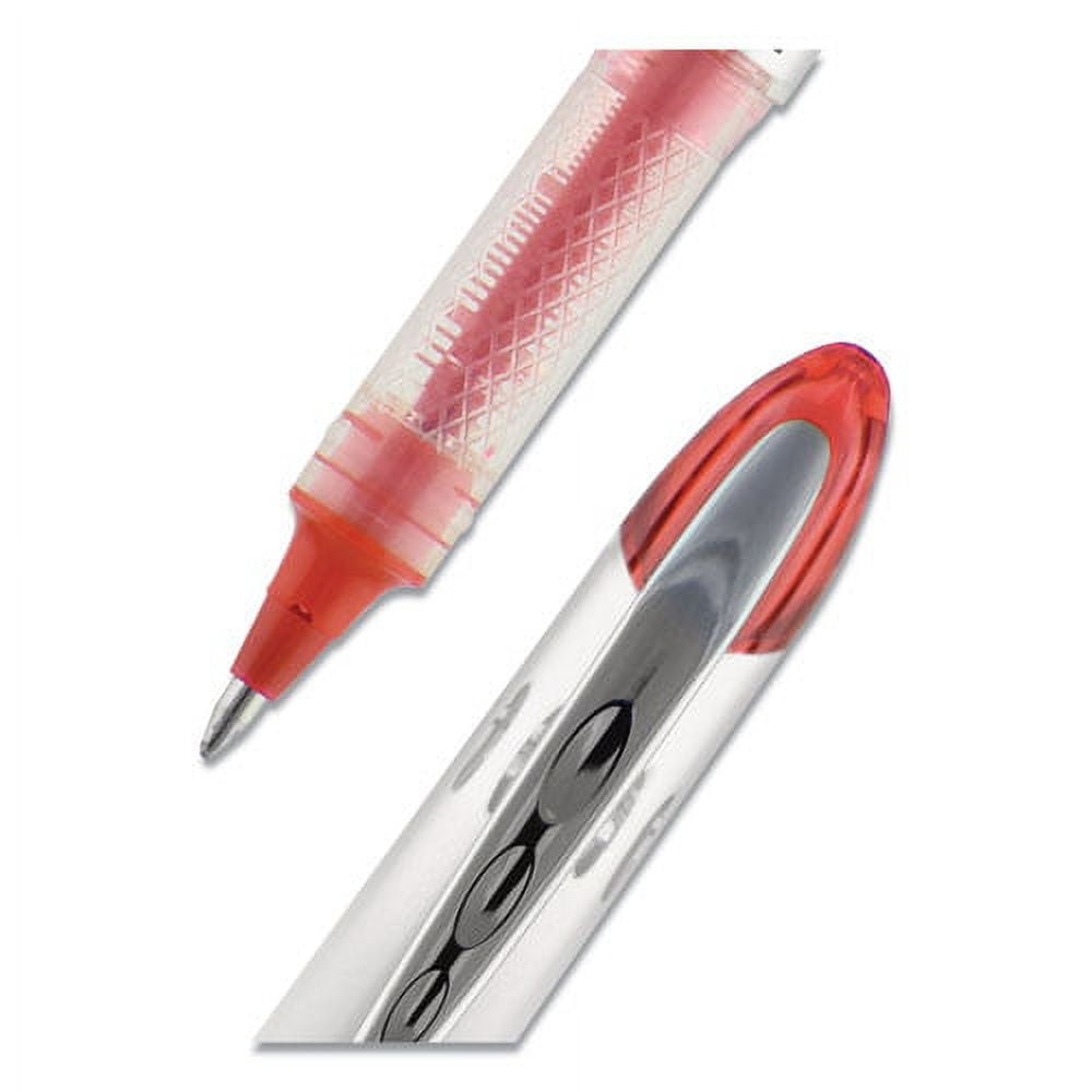 Vision Elite Roller Ball Pen, Stick, Bold 0.8 Mm, Red Ink, White/red Barrel | Bundle of 10 Each