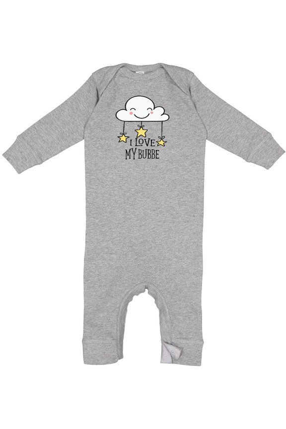 Doodle Kawaii Cloud I Love My Bubbe Baby Romper Coveralls