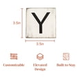 thumbnail image 3 of Stiles Crossword Letter Tiles, Wooden Wall Decor, 3.5 Inch, Rustic, Letter Y, 3 of 7