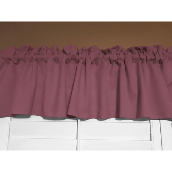 Solid Poplin Window Valance 58" Wide Dusty Rose