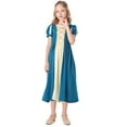 thumbnail image 4 of Auroural Holiday Party Dresses Girls Girls' Makeup Ball Costume Medieval Stage Performance Costume Dresses 4 Years Blue, 4 of 5