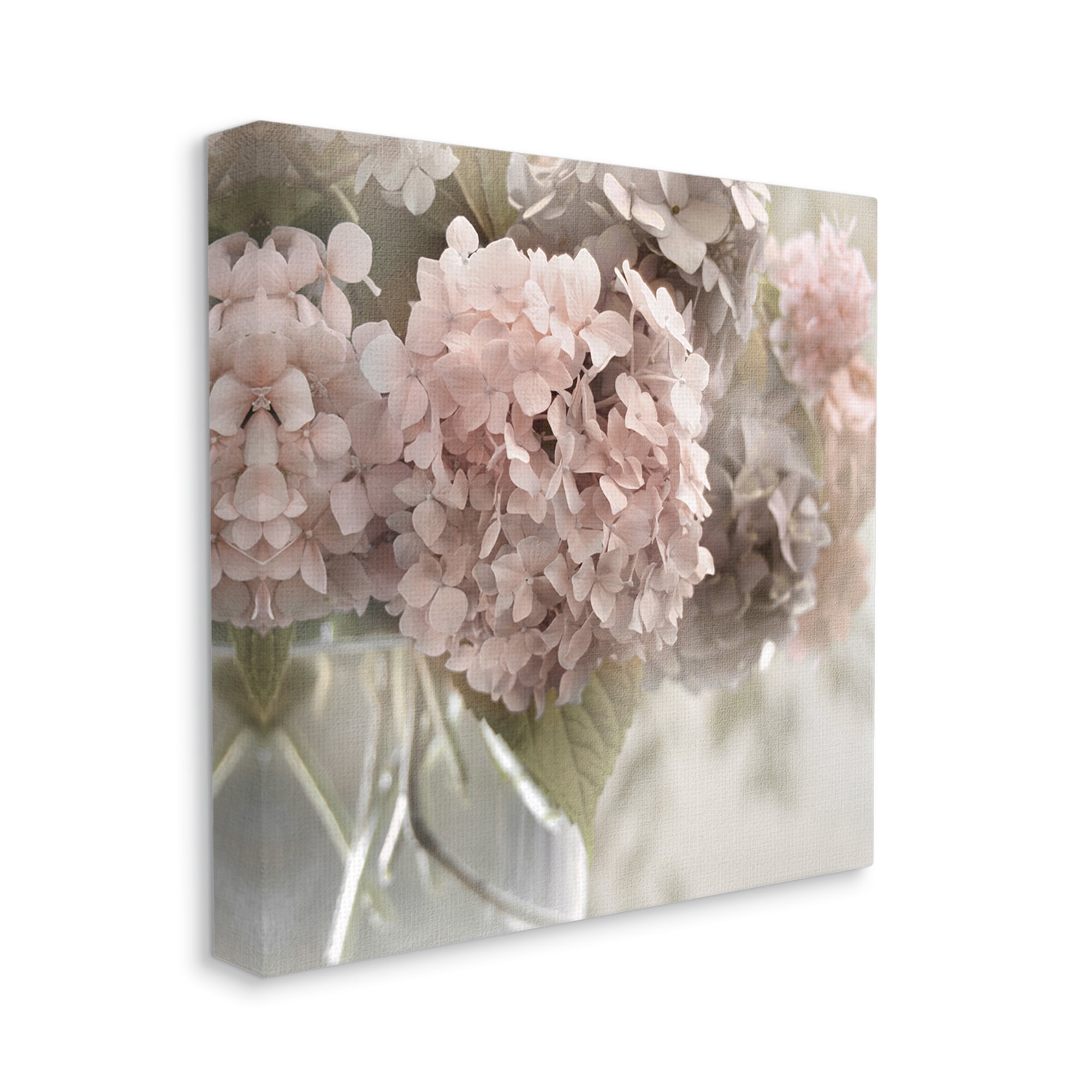 Stupell Industries Pink Hydrangeas Close Up Botanical & Floral Photography Gallery Wrapped Canvas Art Print Wall Art, 24 x 24