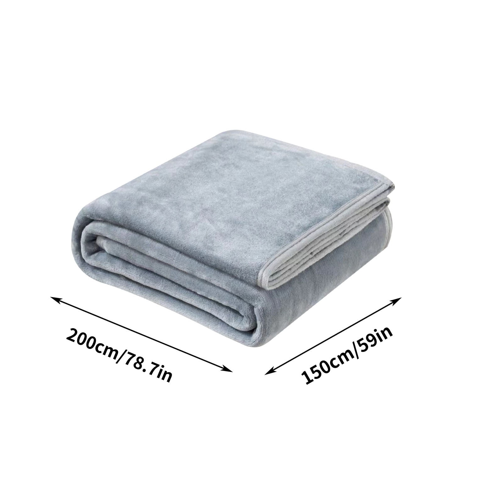 FAMTKT Fleece Throw Blanket for Couch, Plain Color Flannel Blanket for Winter Warm Coral Velvet Conditioning Blanket Picnic Blanket Aviation Leg Blanket 70.86x78.74in Throw Blanket