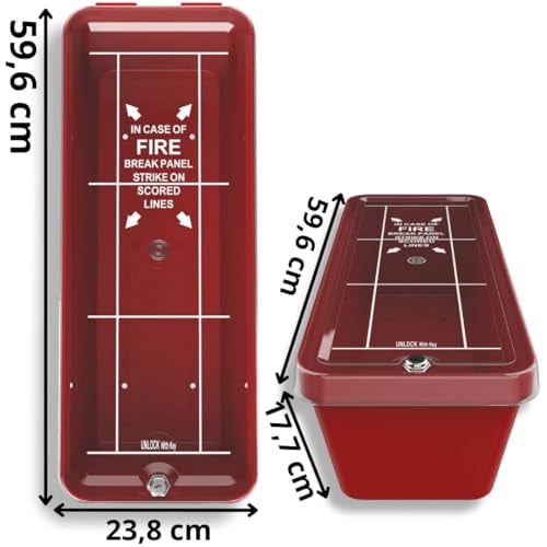 ISOP Plastic Fire Extinguisher Cabinet Large for 5 kg or 10 lb - Fire Extinguisher Indoor | Outdoor Cabinet - Wall Mounted Fire Extinguisher Box - Fire Extinguisher Mounting