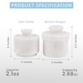 thumbnail image 3 of Elborse Marble Butter Keeper & Salt Cellar Set for Kitchen Counter, White Handmade Stone Countertop Containers for Butter, Salt & Pepper, Elegant Marble Kitchen Décor, 3 of 9