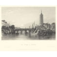 thumbnail image 2 of Allom, T. 24x20 White Modern Wood Framed Museum Art Print Titled - The Bridge of Nanking, 2 of 4