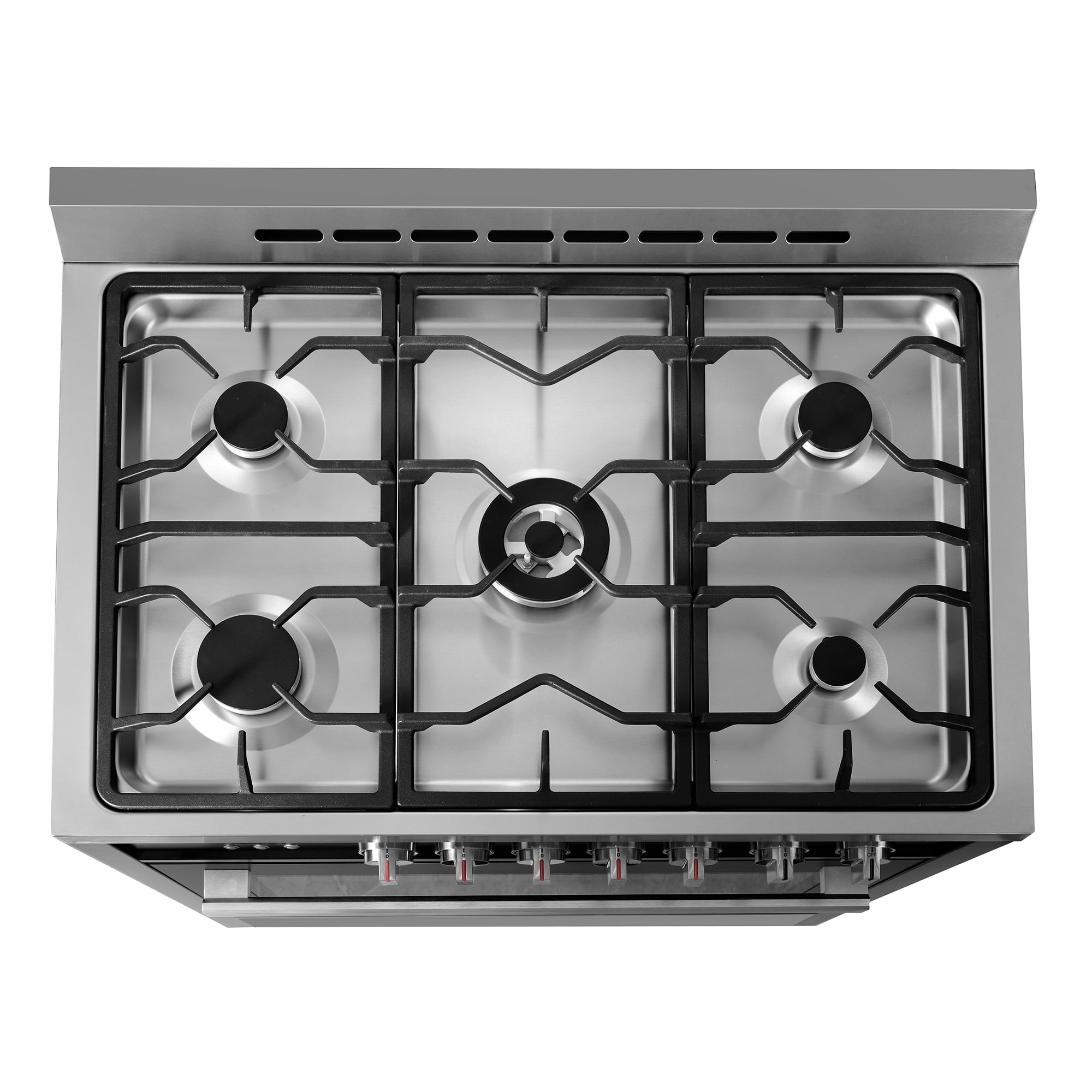 Cosmo 36 in. Nebula Collection 4.4 cu. ft. Gas Range, 5 Burners, Convection Oven, Matte Black