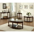 Bowery Hill End Table Coffee Accent Table Round in Wood Cherry