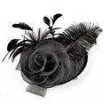 thumbnail image 1 of Ladies Royal Fascinators Wedding Races Sinamay Cocktail Fascinator Women Linen Feather Hat Party Fedora Cap New, 1 of 5