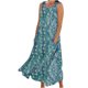 thumbnail image 1 of Vestido de Verano para las Mujeres sin Mangas Lino-Look Impreso Maxi, Suelto Fluido Y Vestido Sexy de Moda para las Mujeres, 1 of 5