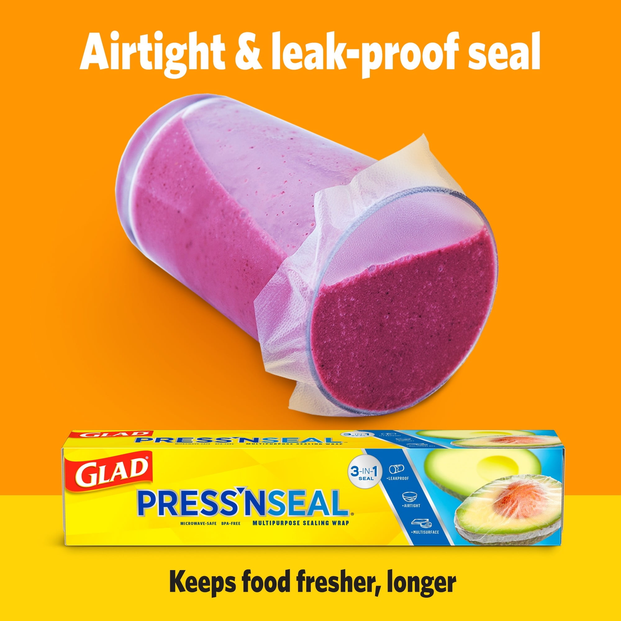 Glad Press N Seal Plastic Food Wrap 140 Square Feet Walmart Com Walmart Com Glad Press N Seal Plastic Food Wrap 140 Square Feet Walmart Com Walmart Com