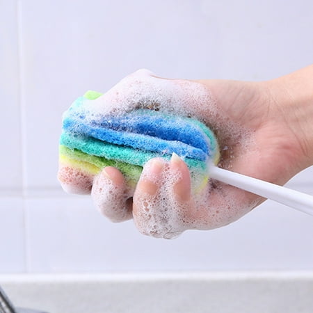 

Home Multipurpose Cup Brush Bottle Scrubber Long Handle Sponge Cleaner Kitchen