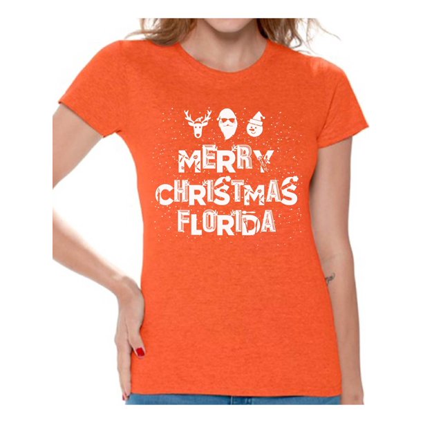 Awkward Styles Awkward Styles Merry Christmas Florida Shirt Women's
