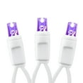 thumbnail image 3 of Novelty Lights 50 Light Purple LED Christmas Mini Light Set (White Wire, 11 feet), 3 of 6