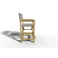 thumbnail image 3 of Directeur Teak Outdoor Counter Height Armchair in Taupe, 3 of 5