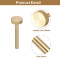 thumbnail image 4 of Unique Bargains Vis à Pouce Moletées M4x30mm, Lot de 4 Vis à Pouce Plates à Tête Moletée en Laiton Boulons, 4 of 5
