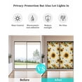 thumbnail image 4 of Window Privacy Film Yellow Sunflowers Stained Glass Window Film Decorative Sun Block Window Cover Summer Farmhouse Retro Beige Window Clings Static Adhesive Sticker for Bathroom 17.7"x39.3", 4 of 7