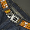 thumbnail image 2 of Peanuts Belt, Seatbelt Buckle Belt, Peanuts Snoopy and Woodstock Poses Collage Orange, 34 to 52 Inches, 2 of 9