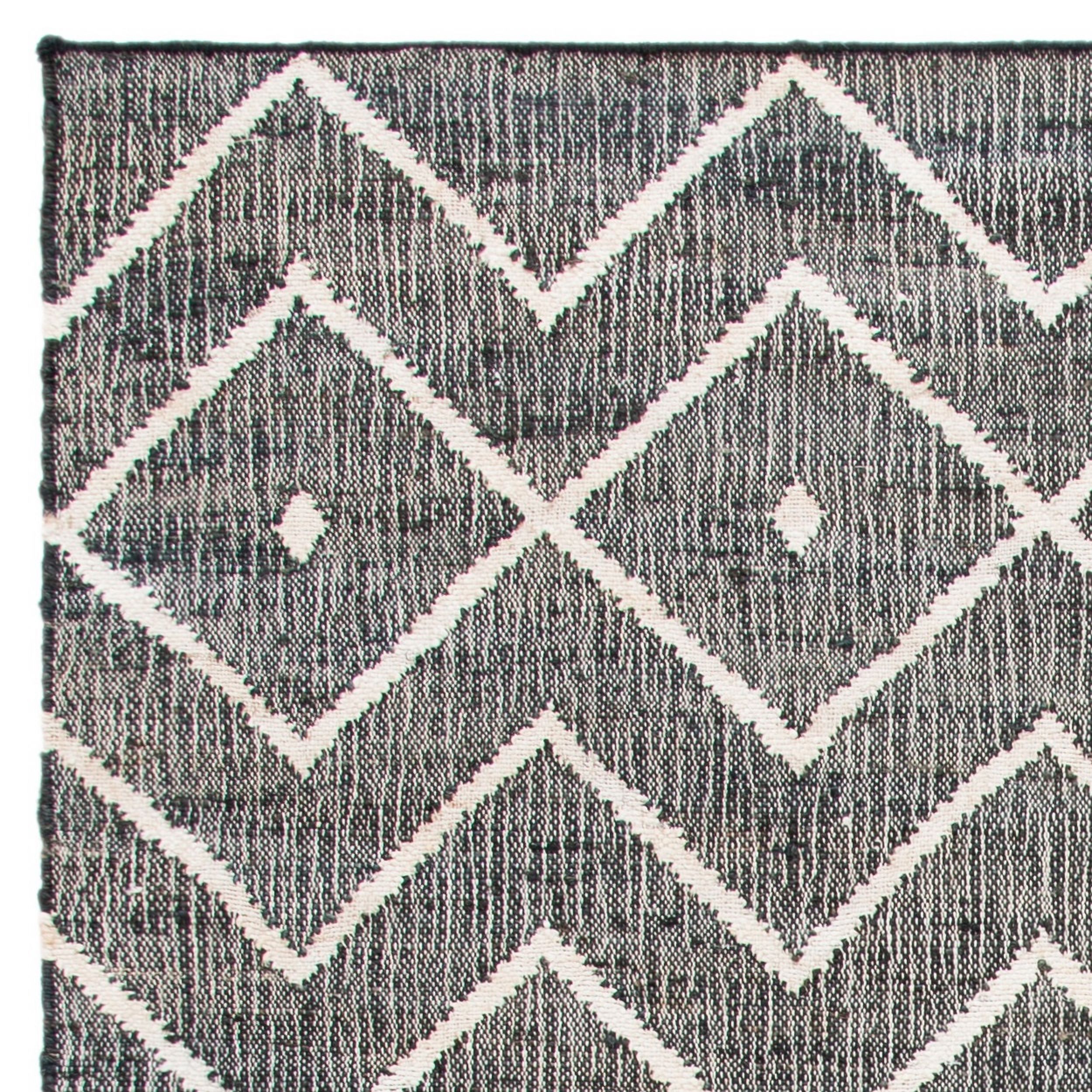 SAFAVIEH Kilim Wesley Geometric Area Rug, Charcoal/Natural, 8' x 10'