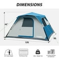 thumbnail image 4 of EVER ADVANCED 6 Person Camping Tent, Instant Pop up Tent with Rainfly & Windproof, Water-Resistant tent for Camping, Travel, Hiking, Blue, 4 of 9