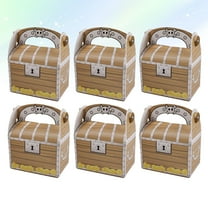 SASABAXI 12Pcs Rectangular Pirate Treasure Chest Box for Kids Party Treat Box Multi Color Storage Container