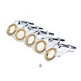 thumbnail image 4 of Soidarity Paquete de 5 puntas de ojo de guía de caña de pescar universal anillos de guía de línea de acero inoxidable accesorios de aparejos de pesca Pescar Oro plateado talla 8 Soidarity OD027379-14, 4 of 5