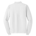 thumbnail image 6 of Port Authority K500LS Mens Long Sleeve Silk Touch Polo T-Shirt, White - Extra Small, 6 of 6