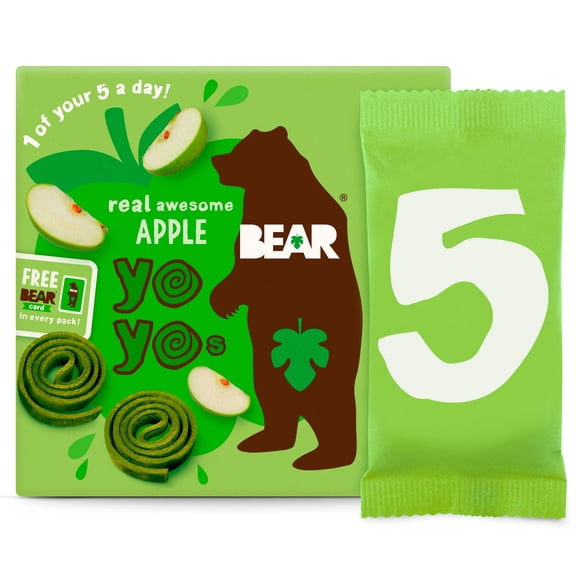 Bear Apple YoYos Multipack 5 x 20g, Imported from Britain