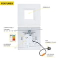 thumbnail image 3 of NUWATT 4 Pack, 5/6 Inch Retrofit LED Square Recessed Lighting, 5CCT 2700K/3000K/3500K/4000K/5000K Selectable, 1100 Lumens 14W, Dimmable 5/6" Square Downlight, 6in Square Can Light, Wet Rated, ETL, T2, 3 of 6