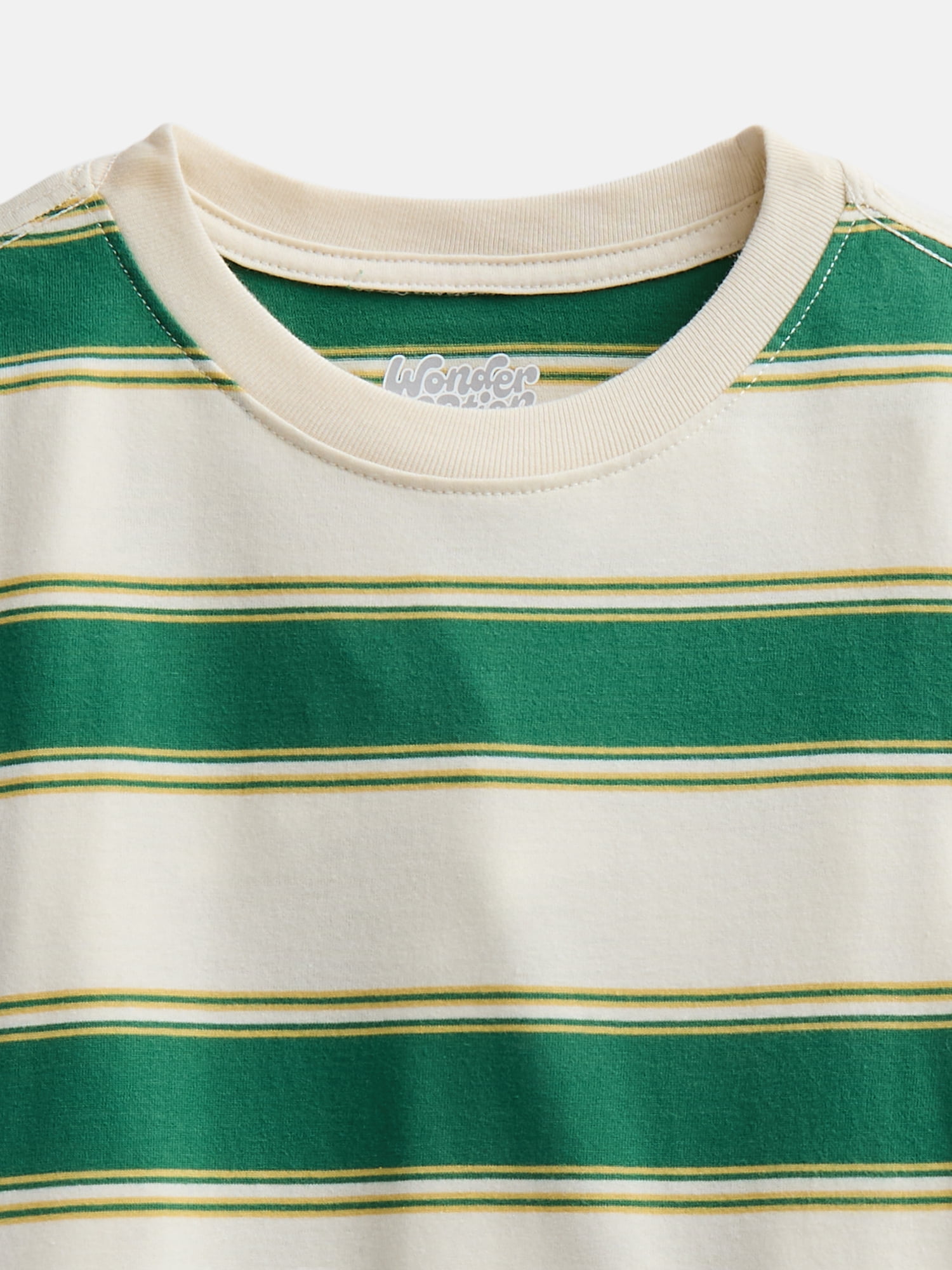 Wonder Nation Boys Striped Tee with Long Sleeves, Sizes 4-18