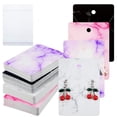 thumbnail image 3 of 50pcs Earring Jewelry Display Card Cardboard for Necklace Packaging Supply Small Businesses Organizer Entrepreneurship Wholesale 1 Red, 3 of 6