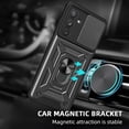 thumbnail image 4 of Design for Galaxy S24 Plus/S24+ Phone Case with Ring Holder Stand Kickstand Heavy Duty Slim Shockproof Hybrid Rugged Drop Protective Cover for Samsungs24+ galaxys24+ Women Men 6.6 inch Black, 4 of 14