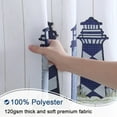 thumbnail image 2 of Lighthouse Fabric Shower Curtain, Blue Gray and White Coastal Nautical Shower Curtains for Bathroom Decor, Waterproof Polyester Bathroom Curtains, 84" W x 84" H, 2 of 6