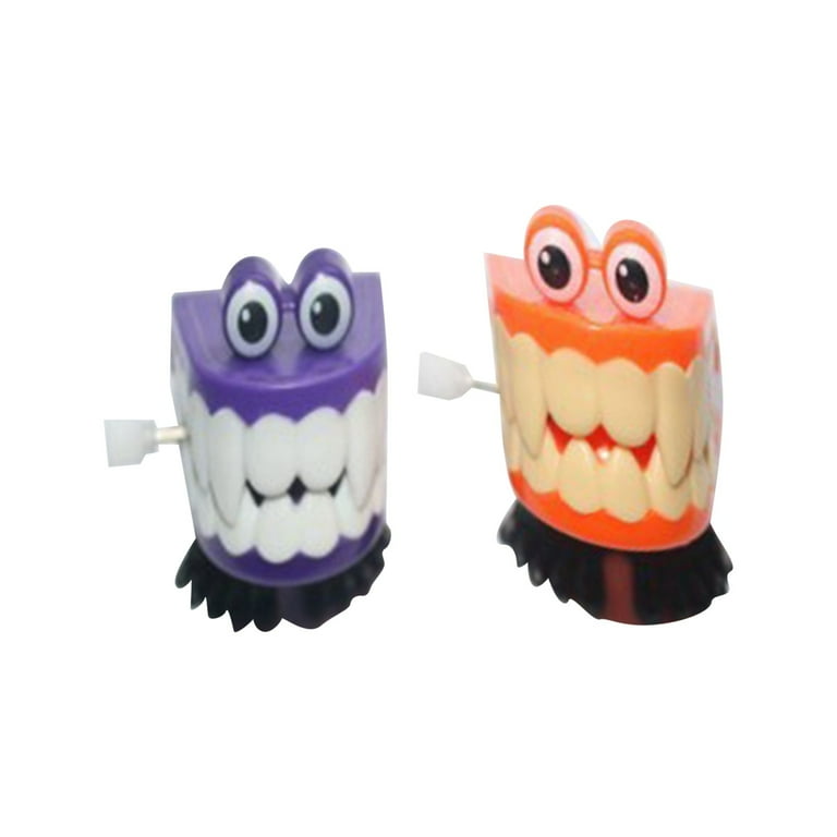 BIGFANGDAFA Chattering Teeth Teeth Shape Wind-up Toy Mini Chattering Teeth Toy For Kids Toddler