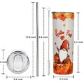 thumbnail image 4 of Cute Elephant Tumbler with lid and straw, 20 oz Watercolor Elephant Cup, Elephant and Floral Insulated Tumblers, Just A Girl Who Loves Elephants Gift for Women, 4 of 6