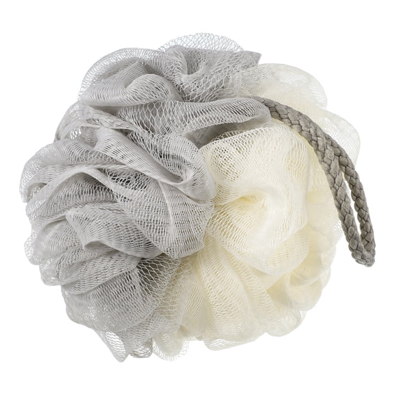 Unique Bargains Bath Shower Loofah Sponge Body Puffs 4.72"x5.12" 1 Pc Gray