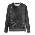 thumbnail image 4 of kytmyeq Women's Fashion Casual Long Sleeve Print Round Neck Pullover Top Blouse, 4 of 4