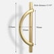 thumbnail image 3 of 2Pcs Gold Cabinet Pulls Drawer Pulls Half Moon Shape Cabinet Pulls Drawer Dresser Handles Kitchen Cu, 3 of 5