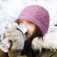 thumbnail image 5 of Holzlrgus Womens Winter Beanie Warm Knitted Slouchy Wool Hats Cap with Visor, 5 of 7