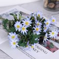 thumbnail image 4 of Cateissary Flor artificial elegante de 2 piezas, apariencia realista, flor falsa de amplia aplicación para interiores o exteriores Flores artificiales azul, 4 of 6
